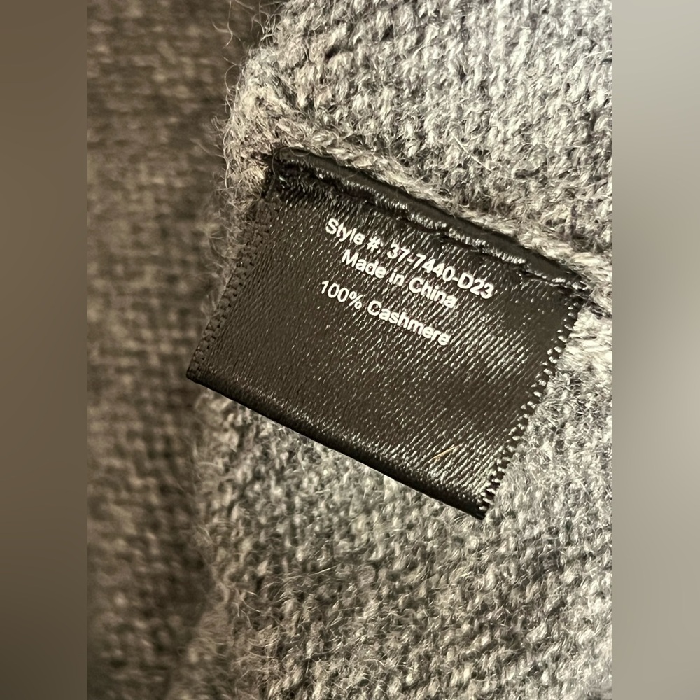 $425 Jenni Kayne Frances Polo Cashmere Sweater in Thunder - Size L - Picture 10 of 10
